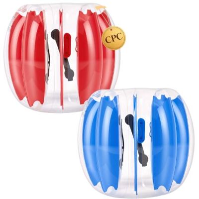 VEVOR Pallone Gonfiabile Trasparente per Bambini Altezza 0,9 m Blu Rosso Divertimento Sportivo per Giardino, Campeggio, Picnic, Parco, Prato, Palla da Sumo, Set 2 pezzi, 2 Colori, in PVC Rinforzato VEVOR Pallone Gonfiabile Trasparente per Bambini Altezza 0,9 m Blu Rosso Divertimento Sportivo per Giardino, Campeggio, Picnic, Parco, Prato, Palla da Sumo, Set 2 pezzi, 2 Colori, in PVC Rinforzato