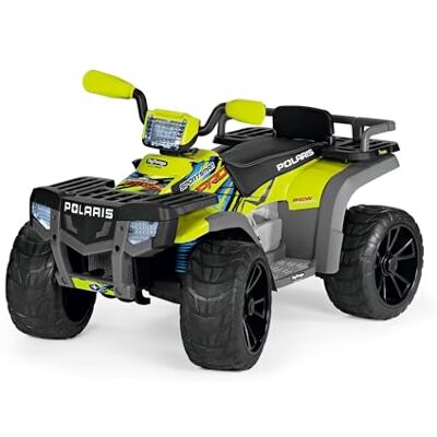 Peg Perego PEG Polaris Sportsman Pro Citrus, Potente Quad Elettrico con Batteria Ricaricabile da 24V, 2 Motori Silenziosi 420W, Ruote Gommate, Radio, Fari e Musica, Cruscotto Multifunzione Peg Perego PEG Polaris Sportsman Pro Citrus, Potente Quad Elettrico con Batteria Ricaricabile da 24V, 2 Motori Silenziosi 420W, Ruote Gommate, Radio, Fari e Musica, Cruscotto Multifunzione