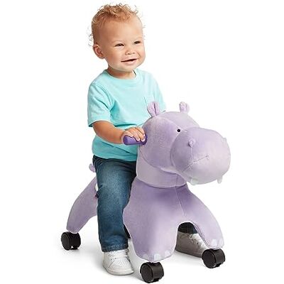 Radio Flyer Holly the Rolling Hippo, giocattolo da cavalcare viola per bambini da 1 a 3 anni Radio Flyer Holly the Rolling Hippo, giocattolo da cavalcare viola per bambini da 1 a 3 anni