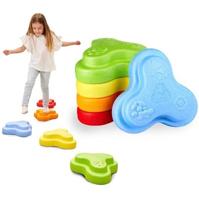 BIG Heppy Rocks Set di 5 pietre di bilanciamento e pietre da gioco, promuove le capacità motorie, l'equilibrio e la sensibilità, giocattolo per interni ed esterni, per bambini a partire da 1 anno BIG Heppy Rocks Set di 5 pietre di bilanciamento e pietre da gioco, promuove le capacità motorie, l'equilibrio e la sensibilità, giocattolo per interni ed esterni, per bambini a partire da 1 anno