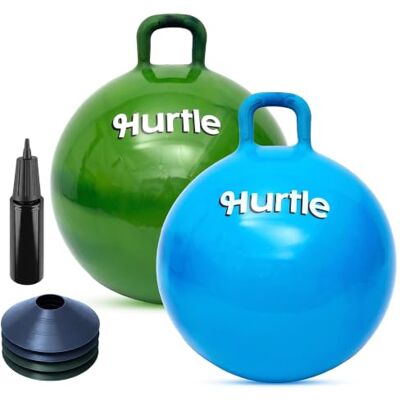 Hurtle Pallone per Saltare 51 cm per Bambini, Palla per Saltare Bambini con Maniglie, Pompa e 4 Coni, Gioco di Equilibrio, Interno ed Esterno, Giochi da Giardino, 3-12 Anni, Verde Militare e Blu Navy Hurtle Pallone per Saltare 51 cm per Bambini, Palla per Saltare Bambini con Maniglie, Pompa e 4 Coni, Gioco di Equilibrio, Interno ed Esterno, Giochi da Giardino, 3-12 Anni, Verde Militare e Blu Navy