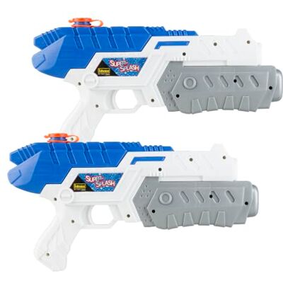Idena idropulitrici Super-Splash, 32 cm, 2 pezzi Pistola ad acqua per bambini, con funzione di pompaggio, bianca, per le vacanze, la spiaggia o la piscina, 90621 Idena idropulitrici Super-Splash, 32 cm, 2 pezzi Pistola ad acqua per bambini, con funzione di pompaggio, bianca, per le vacanze, la spiaggia o la piscina, 90621