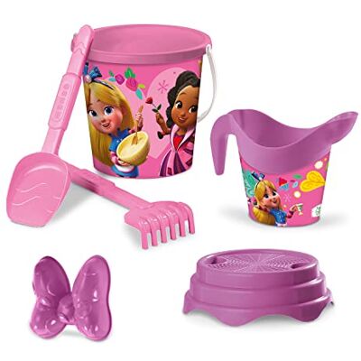 Mondo Disney Alice Bucket, Set Mare Renew Toys con Secchiello, Paletta, Rastrello, Setaccio, Formina, Annaffiatoio Inclusi, Multicolore, 17 cm Mondo Disney Alice Bucket, Set Mare Renew Toys con Secchiello, Paletta, Rastrello, Setaccio, Formina, Annaffiatoio Inclusi, Multicolore, 17 cm