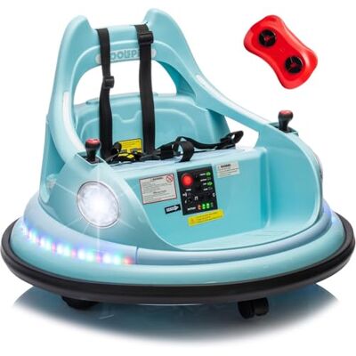 Mondial Toys Autoscontro Elettrico 12V Macchina Elettrica per Bambini Giostrina Supercar girevole 360 con Telecomando Cintura a 5 Punti Bluetooth Suoni Luci a Led fino a 5 6 anni Azzurro Mondial Toys Autoscontro Elettrico 12V Macchina Elettrica per Bambini Giostrina Supercar girevole 360 con Telecomando Cintura a 5 Punti Bluetooth Suoni Luci a Led fino a 5 6 anni Azzurro