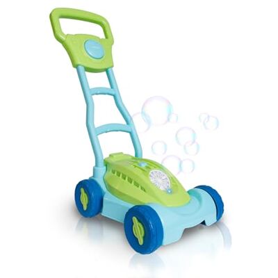 alldoro Tagliaerba a bolle di sapone, macchina per bolle di sapone a LED per bambini dai 3 anni, colorata, inclusi 160 ml di schiuma di sapone alldoro Tagliaerba a bolle di sapone, macchina per bolle di sapone a LED per bambini dai 3 anni, colorata, inclusi 160 ml di schiuma di sapone