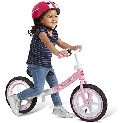 Radio Flyer Air Ride Balance Bike, bici per bambini da 1,5 a 5 anni, bici senza pedali rosa e bianca Radio Flyer Air Ride Balance Bike, bici per bambini da 1,5 a 5 anni, bici senza pedali rosa e bianca