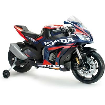 INJUSA Moto elettrica 12 V competizione bambino 3 4 5 6 anni Honda, blu batteria al piombo 12 V, autonomia 60 minuti, 5-6 km/h, luci e suoni, portata 13 kg, 114 x 53 x 62 cm INJUSA Moto elettrica 12 V competizione bambino 3 4 5 6 anni Honda, blu batteria al piombo 12 V, autonomia 60 minuti, 5-6 km/h, luci e suoni, portata 13 kg, 114 x 53 x 62 cm