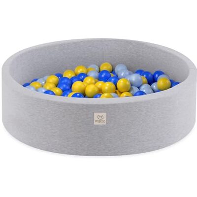 MISIOO Piscina di palline intelligente Per bambini e cameretta 200 palline Giocattolo Lavabile in lavatrice Öko-Tex 90 x 30 cm Grigio chiaro Blu/Giallo/Azzurro MISIOO Piscina di palline intelligente Per bambini e cameretta 200 palline Giocattolo Lavabile in lavatrice Öko-Tex 90 x 30 cm Grigio chiaro Blu/Giallo/Azzurro