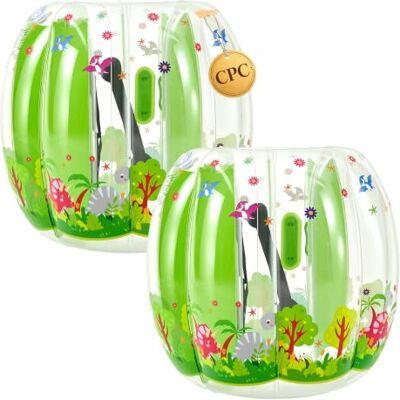 VEVOR Pallone Gonfiabile Trasparente Diametro Esterno 950mm Altezza 900 mm Divertimento Sportivo per Giardino, Campeggio, Parco, Prato, Palla da Sumo, Set 2 pezzi, in PVC Rinforzato, Giochi di Squadra VEVOR Pallone Gonfiabile Trasparente Diametro Esterno 950mm Altezza 900 mm Divertimento Sportivo per Giardino, Campeggio, Parco, Prato, Palla da Sumo, Set 2 pezzi, in PVC Rinforzato, Giochi di Squadra