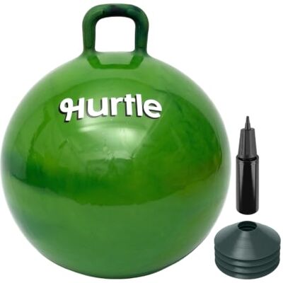 Hurtle Pallone per Saltare 51 cm per Bambini, Palla per Saltare Bambini con Maniglie, Pompa e 4 Coni, Gioco di Equilibrio per Interno ed Esterno, Giochi da Giardino, 3-12 Anni, Verde Militare Hurtle Pallone per Saltare 51 cm per Bambini, Palla per Saltare Bambini con Maniglie, Pompa e 4 Coni, Gioco di Equilibrio per Interno ed Esterno, Giochi da Giardino, 3-12 Anni, Verde Militare