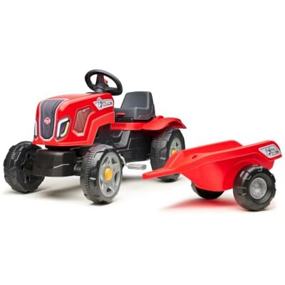 Falk Trattore a pedali Terra Maxx Bambino con rimorchio, da 2 anni Cappuccio apribile e seduta regolabile Falk Trattore a pedali Terra Maxx Bambino con rimorchio, da 2 anni Cappuccio apribile e seduta regolabile