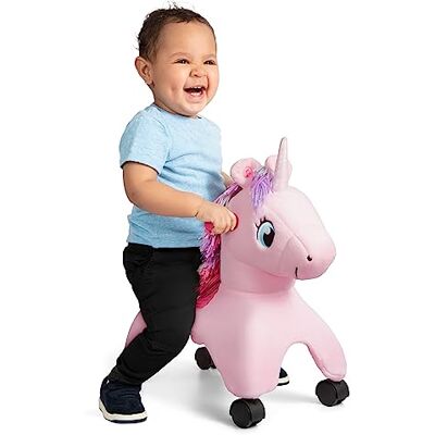 Radio Flyer Shimmer l'Unicorno Magico con luci e suoni interattivi, giocattolo cavalcabile rosa, per bambini da 1 a 3 anni Radio Flyer Shimmer l'Unicorno Magico con luci e suoni interattivi, giocattolo cavalcabile rosa, per bambini da 1 a 3 anni
