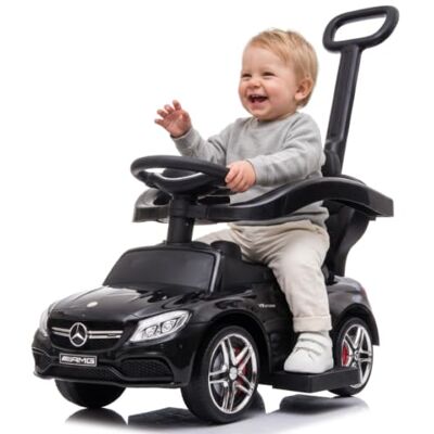 Sun Macchinina Cavalcabile per Bambini, Macchina a spinta da 12 mesi, schienale alto, volante audio, poggiapiedi estensibili, vano portaoggetti (Nero) Sun Macchinina Cavalcabile per Bambini, Macchina a spinta da 12 mesi, schienale alto, volante audio, poggiapiedi estensibili, vano portaoggetti (Nero)