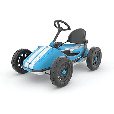 Chillafish Blue Monzi Rs Kids Go-kart pieghevole a pedale con pneumatici Airless Ruberskin, medio, Chillafish Blue Monzi Rs Kids Go-kart pieghevole a pedale con pneumatici Airless Ruberskin, medio,