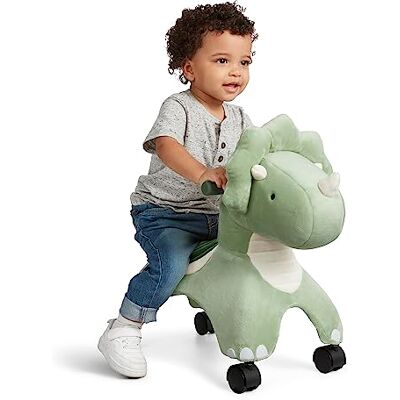 Radio Flyer Dash the Rolling Dinosaur, giocattolo da cavalcare verde per bambini da 1 a 3 anni Radio Flyer Dash the Rolling Dinosaur, giocattolo da cavalcare verde per bambini da 1 a 3 anni