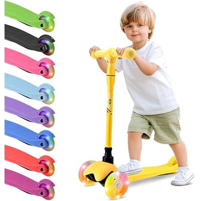 Hurtle Monopattino Bambino e Bambina a 3 Ruote, Scooter per Bambini e Bambine con Luci LED, Altezza Regolabile 64-71 cm, Antiscivolo, per Interno/Esterno, Età 2-5 Anni Hurtle Monopattino Bambino e Bambina a 3 Ruote, Scooter per Bambini e Bambine con Luci LED, Altezza Regolabile 64-71 cm, Antiscivolo, per Interno/Esterno, Età 2-5 Anni