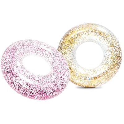 Intex NP Salvagente Gonfiabile Mare Glitter Assortiti, Vinile, Multicolore, 107 cm Intex NP Salvagente Gonfiabile Mare Glitter Assortiti, Vinile, Multicolore, 107 cm