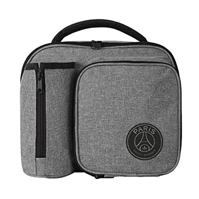 FOCO Con licenza ufficiale Paris Saint-Germain FC borsa termica portapranzo grigia con portabottiglia FOCO Con licenza ufficiale Paris Saint-Germain FC borsa termica portapranzo grigia con portabottiglia