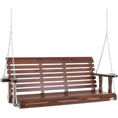 VEVOR Altalena in legno di cedro, 1702x710x600mm, Altalena da patio cortile giardino, Capacità carico circa 400 kg, con Panca sedia a dondolo catene sospese per uso esterno, marrone VEVOR Altalena in legno di cedro, 1702x710x600mm, Altalena da patio cortile giardino, Capacità carico circa 400 kg, con Panca sedia a dondolo catene sospese per uso esterno, marrone