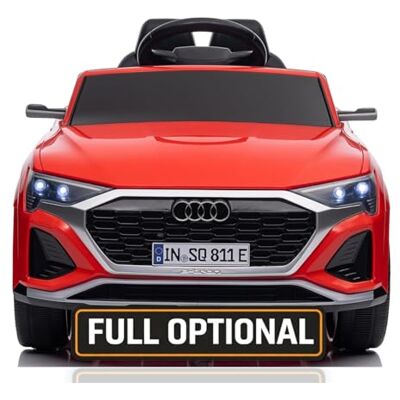 Mondial Toys Auto Elettrica per Bambini Audi SQ8 e-tron Sportback Macchina con Licenza Ufficiale 12V Due Potenti Motori Telecomando Cintura di Sicurezza 5 Punti Porte Apribili Luci LED Musica MP3 Rosso Mondial Toys Auto Elettrica per Bambini Audi SQ8 e-tron Sportback Macchina con Licenza Ufficiale 12V Due Potenti Motori Telecomando Cintura di Sicurezza 5 Punti Porte Apribili Luci LED Musica MP3 Rosso