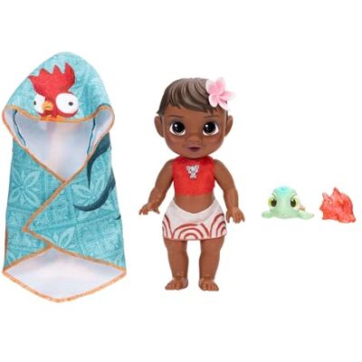Disney Bambola Vaiana da 30 cm / 12", con licenza ufficiale Jakks Pacific, che cambia colore attivandosi con l'acqua, include spruzzatori d'acqua e un adorabile asciugamano Heihei Disney Bambola Vaiana da 30 cm / 12", con licenza ufficiale Jakks Pacific, che cambia colore attivandosi con l'acqua, include spruzzatori d'acqua e un adorabile asciugamano Heihei
