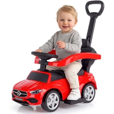 Sun Macchinina Cavalcabile per Bambini, Macchina a spinta da 12 mesi, schienale alto, volante audio, poggiapiedi estensibili, vano portaoggetti (Rosso) Sun Macchinina Cavalcabile per Bambini, Macchina a spinta da 12 mesi, schienale alto, volante audio, poggiapiedi estensibili, vano portaoggetti (Rosso)
