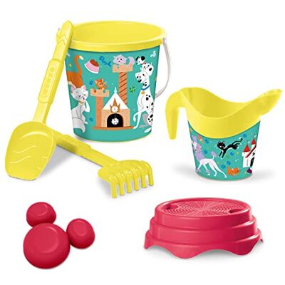 Mondo Toys Disney Cats & Dogs Bucket Set, Set Mare Renew Toys con Secchiello, Paletta, Rastrello, Setaccio, Formina, Annaffiatoio Inclusi, Multicolore, 17 cm, Mondo Toys Disney Cats & Dogs Bucket Set, Set Mare Renew Toys con Secchiello, Paletta, Rastrello, Setaccio, Formina, Annaffiatoio Inclusi, Multicolore, 17 cm,