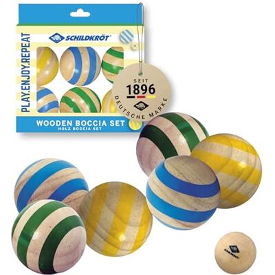 Schildkröt Set di Boccia in Legno Certificato FSC 6 Palline Colorate Boccia Plus Sfera Bersaglio Gioco da Esterno per Giardino, Spiaggia e Parco Gioco di abilità per Bambini e Famiglie Schildkröt Set di Boccia in Legno Certificato FSC 6 Palline Colorate Boccia Plus Sfera Bersaglio Gioco da Esterno per Giardino, Spiaggia e Parco Gioco di abilità per Bambini e Famiglie