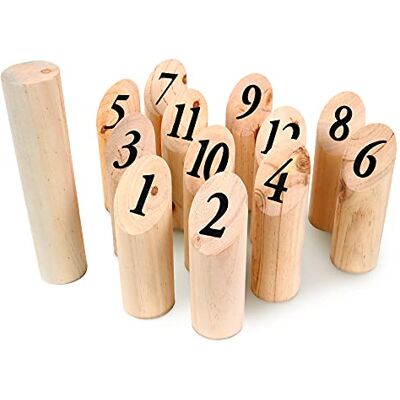 Blue Sky 12 birilli nordici Gioco di abilità e all'aperto Beige Legno 15 cm Giocattolo per bambini Gioco all'aperto Giardino A partire dai 6 anni Blue Sky 12 birilli nordici Gioco di abilità e all'aperto Beige Legno 15 cm Giocattolo per bambini Gioco all'aperto Giardino A partire dai 6 anni