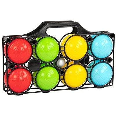 Idena Boccia Gioco di abilità per bambini e adulti, con 8 sfere colorate, ideale per l'estate, in giardino o al parco, Multicolore Idena Boccia Gioco di abilità per bambini e adulti, con 8 sfere colorate, ideale per l'estate, in giardino o al parco, Multicolore