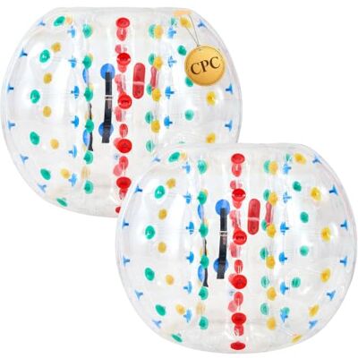 VEVOR Pallone Gonfiabile Trasparente da Gioco All'Aperto in PVC Paraurti Divertimento Sportivo per Giardino, Campeggio, Picnic, Parco, Prato, Palla da Sumo, Punti Colorati, Diametro 1,5m, 2 pezzi VEVOR Pallone Gonfiabile Trasparente da Gioco All'Aperto in PVC Paraurti Divertimento Sportivo per Giardino, Campeggio, Picnic, Parco, Prato, Palla da Sumo, Punti Colorati, Diametro 1,5m, 2 pezzi