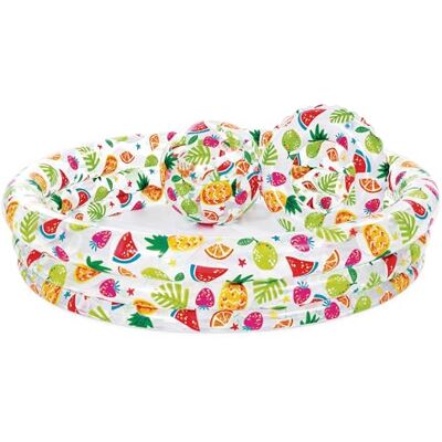 Intex 59469 Set Piscina Palla e Salvagente Pesci, 132 x 132 x 28 cm Intex 59469 Set Piscina Palla e Salvagente Pesci, 132 x 132 x 28 cm