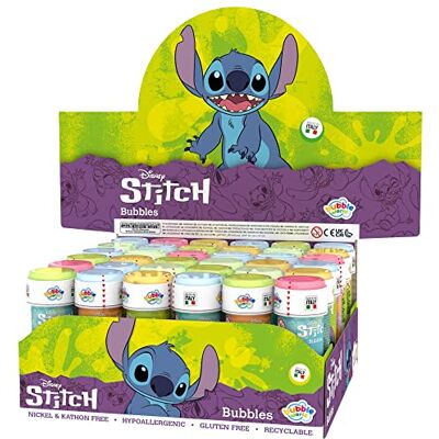 Dulcop Pacco da 36 Bubble Stitch Bolle di Sapone 60 Ml Multicolore Plastica Licenza Ufficiale Giocattolo per Bambini Gioco all'aperto A partire dai 3 anni Dulcop Pacco da 36 Bubble Stitch Bolle di Sapone 60 Ml Multicolore Plastica Licenza Ufficiale Giocattolo per Bambini Gioco all'aperto A partire dai 3 anni