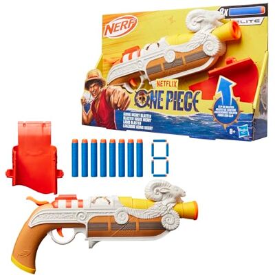Nerf Netflix, blaster One Piece Going Merry, fondina agganciabile, 8 dardi Elite, ispirato alla serie Netflix, giocattoli e regali per bambini e bambine dagli 8 anni in su Nerf Netflix, blaster One Piece Going Merry, fondina agganciabile, 8 dardi Elite, ispirato alla serie Netflix, giocattoli e regali per bambini e bambine dagli 8 anni in su