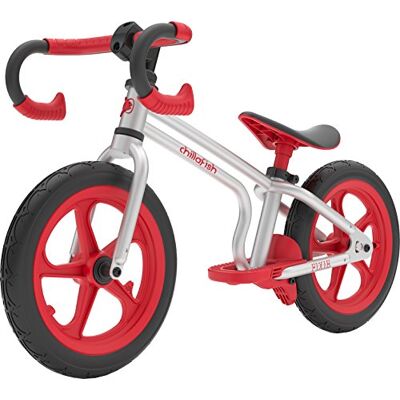 Chillafish Fixie Bilanciamento a cambio fisso con poggiapiedi integrato, freno a pedale e pneumatici Airless Rubberskin, rosso, 2-5 anni Chillafish Fixie Bilanciamento a cambio fisso con poggiapiedi integrato, freno a pedale e pneumatici Airless Rubberskin, rosso, 2-5 anni
