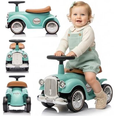 Sun Macchinina bambino 1 anno Retro Classic, macchinina cavalcabile bambino, auto per bambini, aiuto per imparare a camminare con suoni, Volante con clacson (Turchese) Sun Macchinina bambino 1 anno Retro Classic, macchinina cavalcabile bambino, auto per bambini, aiuto per imparare a camminare con suoni, Volante con clacson (Turchese)