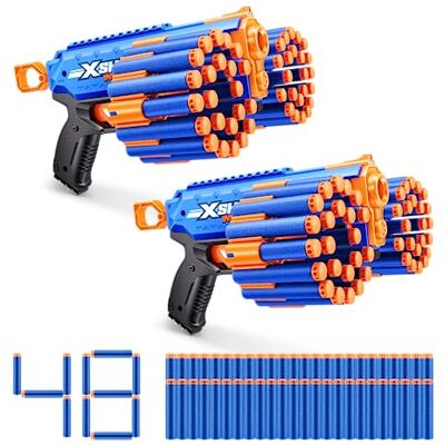 XSHOT X-Shot Insanity Manic Blaster (Include 2 Blasters, 90 Dardi) da ZURU, Tecnologia Air Pocket Dardi, (confezione da 2, 90 freccette) XSHOT X-Shot Insanity Manic Blaster (Include 2 Blasters, 90 Dardi) da ZURU, Tecnologia Air Pocket Dardi, (confezione da 2, 90 freccette)