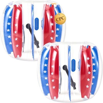 VEVOR Pallone Gonfiabile Trasparente per Adolescenti Diametro 1,2 m in PVC Divertimento Sportivo per Giardino, Campeggio, Picnic, Parco, Prato, Palla da Sumo, Set 2 pezzi, 2 Colori, in PVC Rinforzato VEVOR Pallone Gonfiabile Trasparente per Adolescenti Diametro 1,2 m in PVC Divertimento Sportivo per Giardino, Campeggio, Picnic, Parco, Prato, Palla da Sumo, Set 2 pezzi, 2 Colori, in PVC Rinforzato
