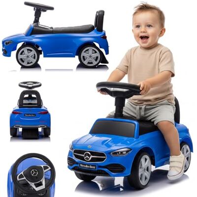 Sun Macchinina Cavalcabile per Bambini, Macchina a spinta da 12 mesi, volante audio, sedile con schienale, vano portaoggetti sotto il sedile, protezione antiribaltamento (Blu) Sun Macchinina Cavalcabile per Bambini, Macchina a spinta da 12 mesi, volante audio, sedile con schienale, vano portaoggetti sotto il sedile, protezione antiribaltamento (Blu)