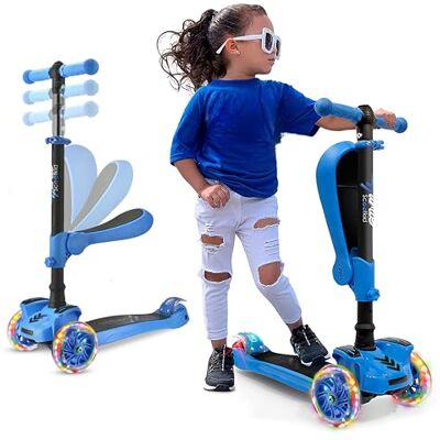 Hurtle Monopattino a 3 Ruote, Monopattino Bambino e Bambina da 2 Anni, Monopattino a Spinta, Monopattino in Altezza a Tre con Sedile a Ribaltamento, Scooter per Bambini con Ruote a LED Multicolore Hurtle Monopattino a 3 Ruote, Monopattino Bambino e Bambina da 2 Anni, Monopattino a Spinta, Monopattino in Altezza a Tre con Sedile a Ribaltamento, Scooter per Bambini con Ruote a LED Multicolore