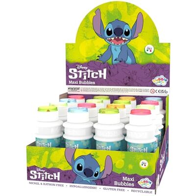 Dulcop Confezione da 16 bolle Stitch Bolle di sapone 175 ml Blu Plastica Licenza ufficiale Giocattolo per bambini Gioco all'aperto da 3 anni Dulcop Confezione da 16 bolle Stitch Bolle di sapone 175 ml Blu Plastica Licenza ufficiale Giocattolo per bambini Gioco all'aperto da 3 anni