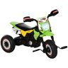 HOMCOM Triciclo per Bambini Stile Moto a Pedali con Luci e Suoni, 3 Ruote Larghe, Età 18-36 Mesi, 71x40x51cm, Verde