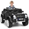 COSTWAY Mercedes Benz Macchina Elettrica per Bambini 12V, Veicolo Elettrico con Luci LED e Chiusura di Sicurezza, Macchina Cavalcabile per Bambini 3-8 Anni (Nero)