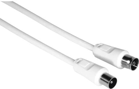 Hama Cavo antenna M/F, 75 ohm, 1,5 metri, per Televisore, bianco