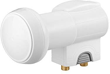 goobay 67270 Illuminatore LNB Universale Doppio Twin, Grigio, Bianco