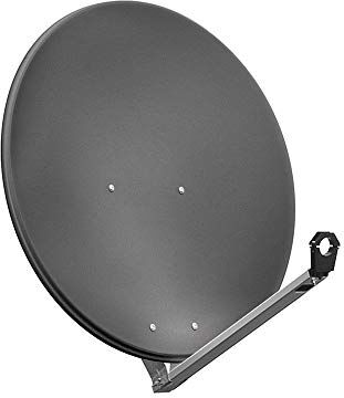 goobay Parabola Satellitare in Alluminio da 80 cm, Antracite