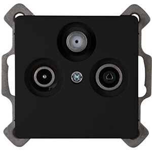 Kopp Paris Presa Antenna a 3 vie per TV/RF/SAT, da incasso, nero opaco Kopp Paris Presa Antenna a 3 vie per TV/RF/SAT, da incasso, nero opaco