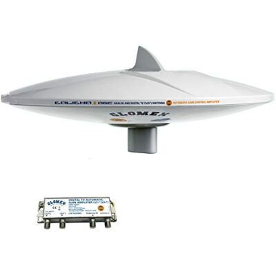 Glomex Marine TV Antenna Talitha V9125/12 per ricezione terrestre per TV analogica e digitale DVB-T 360° ricezione 40/890 mhz, 2,2 db, 75 ohm omnidirezionale su barca, barca, yacht V9125/AGCU Glomex Marine TV Antenna Talitha V9125/12 per ricezione terrestre per TV analogica e digitale DVB-T 360° ricezione 40/890 mhz, 2,2 db, 75 ohm omnidirezionale su barca, barca, yacht V9125/AGCU