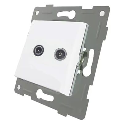 Brightium Antenna da incasso bianca, compatibilità TV/FM/SAT, uso interno, per ricevere segnali televisivi e radio. Brightium Antenna da incasso bianca, compatibilità TV/FM/SAT, uso interno, per ricevere segnali televisivi e radio.