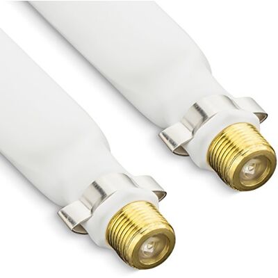 deleyCON 2x Finestra Passante Cavo SAT Lunghezza 21,5cm 16cm Flessibile Finestre e Porte e Finestre Frizione Estremamente Piatto 2mm Schermato Bianco deleyCON 2x Finestra Passante Cavo SAT Lunghezza 21,5cm 16cm Flessibile Finestre e Porte e Finestre Frizione Estremamente Piatto 2mm Schermato Bianco